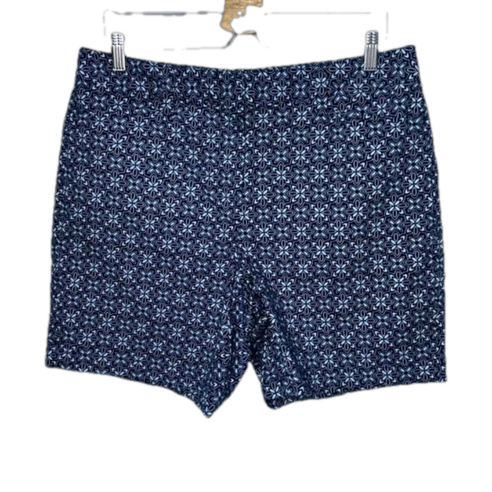 Lands End Cotton Blend Print Shorts
